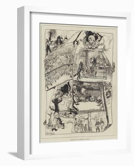 Sketches of the Christmas Pantomimes-George Cruikshank-Framed Giclee Print