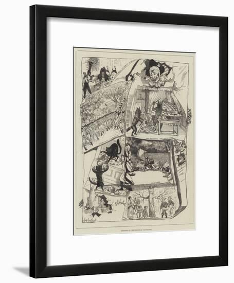 Sketches of the Christmas Pantomimes-George Cruikshank-Framed Giclee Print