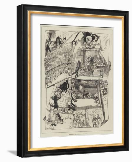 Sketches of the Christmas Pantomimes-George Cruikshank-Framed Giclee Print