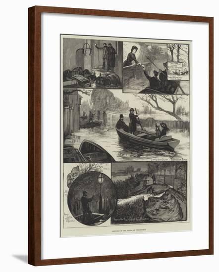 Sketches of the Floods at Twickenham-null-Framed Giclee Print
