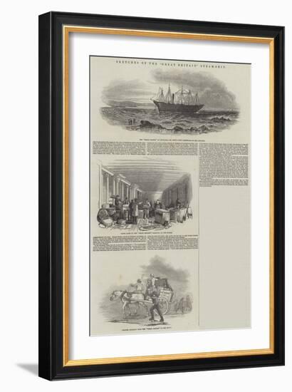 Sketches of the Great Britain Steam-Ship-null-Framed Giclee Print
