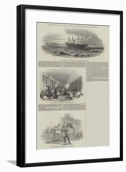 Sketches of the Great Britain Steam-Ship-null-Framed Giclee Print