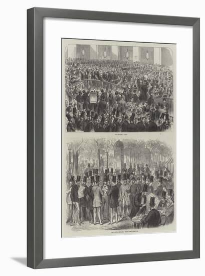 Sketches of the Paris Bourse-null-Framed Giclee Print