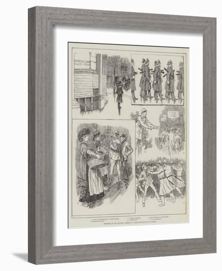 Sketches of the Socialist Meeting in Trafalgar-Square on Sunday-null-Framed Giclee Print