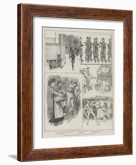 Sketches of the Socialist Meeting in Trafalgar-Square on Sunday-null-Framed Giclee Print