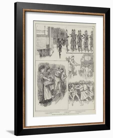 Sketches of the Socialist Meeting in Trafalgar-Square on Sunday-null-Framed Giclee Print