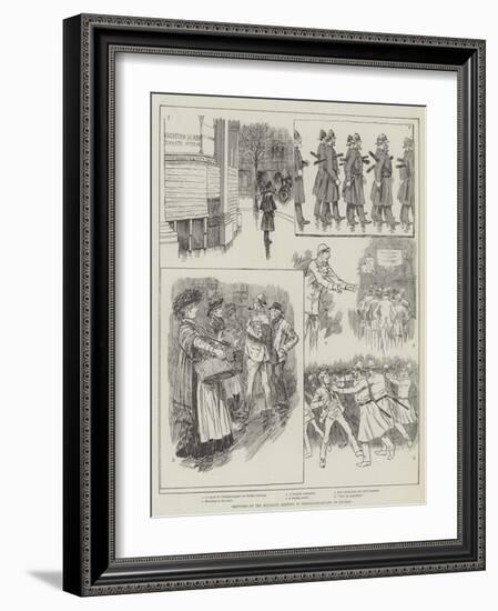 Sketches of the Socialist Meeting in Trafalgar-Square on Sunday-null-Framed Giclee Print