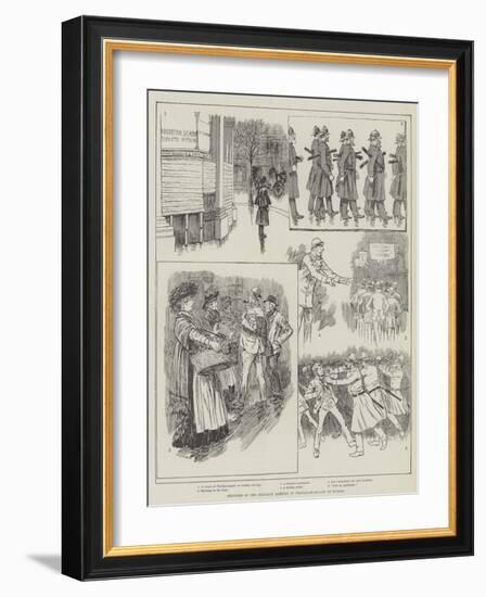 Sketches of the Socialist Meeting in Trafalgar-Square on Sunday-null-Framed Giclee Print