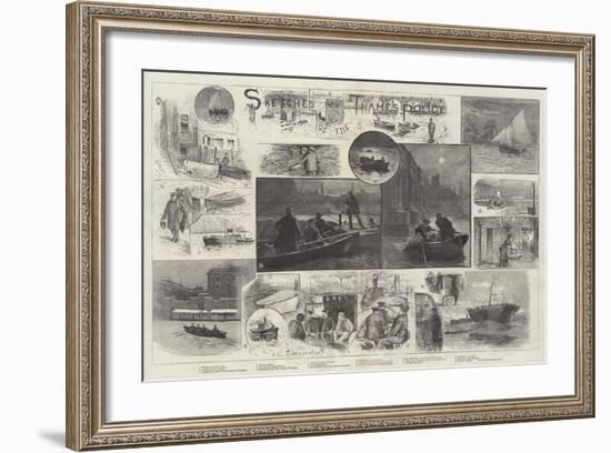 Sketches of the Thames Police-Henry Charles Seppings Wright-Framed Giclee Print