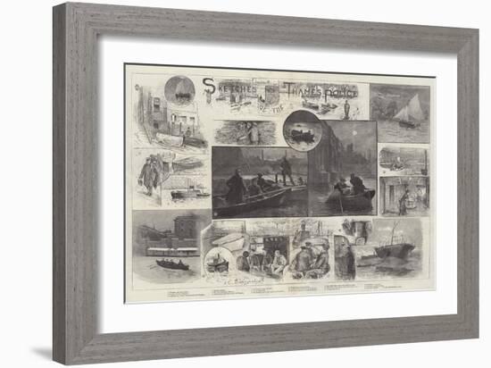 Sketches of the Thames Police-Henry Charles Seppings Wright-Framed Giclee Print