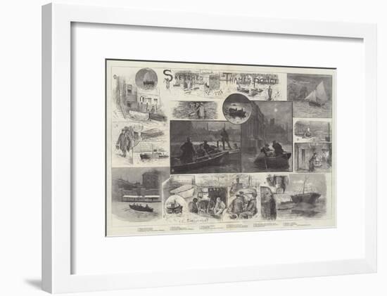 Sketches of the Thames Police-Henry Charles Seppings Wright-Framed Giclee Print