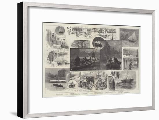 Sketches of the Thames Police-Henry Charles Seppings Wright-Framed Giclee Print