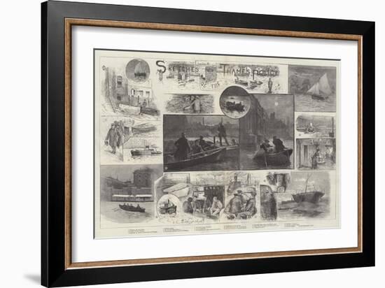 Sketches of the Thames Police-Henry Charles Seppings Wright-Framed Giclee Print