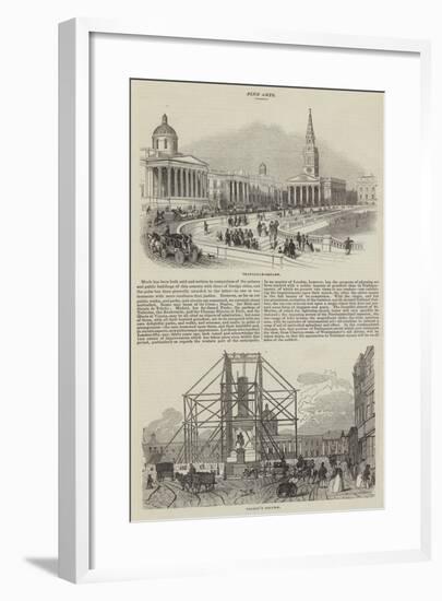 Sketches of Trafalgar Square-null-Framed Giclee Print