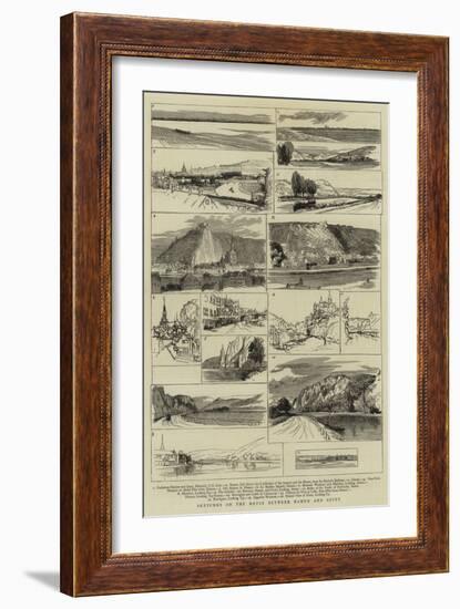 Sketches on the Meuse Between Namur and Givet-null-Framed Giclee Print