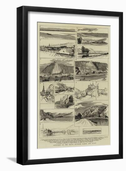 Sketches on the Meuse Between Namur and Givet-null-Framed Giclee Print