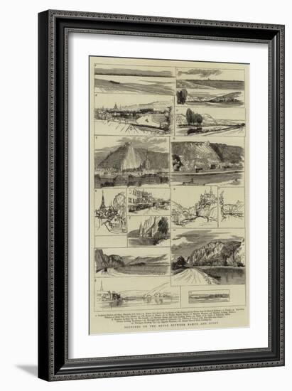 Sketches on the Meuse Between Namur and Givet-null-Framed Giclee Print