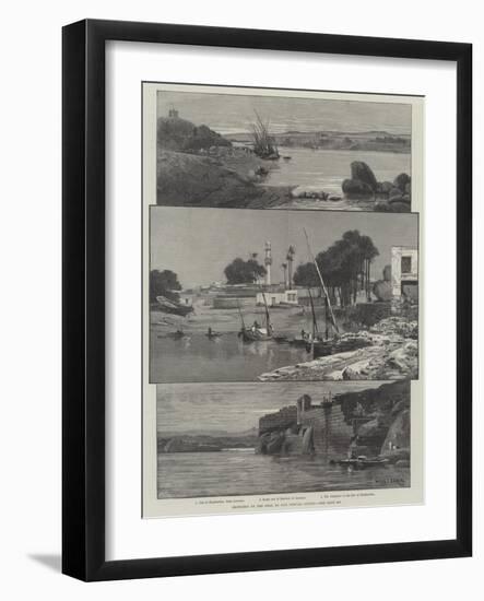 Sketches on the Nile-Charles Auguste Loye-Framed Giclee Print