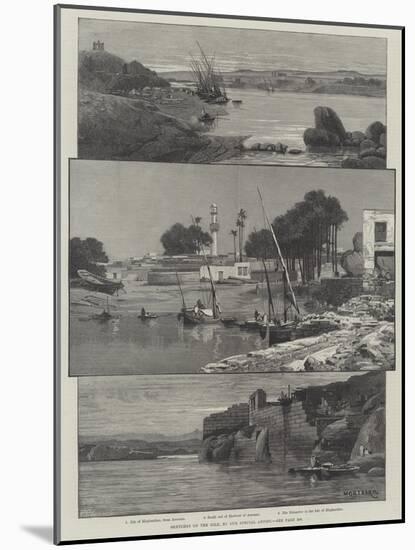 Sketches on the Nile-Charles Auguste Loye-Mounted Giclee Print