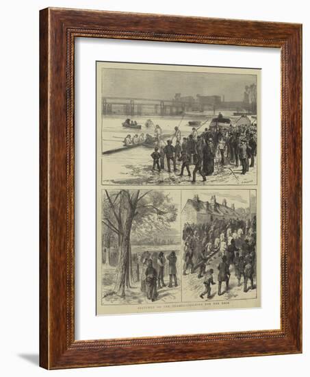 Sketches on the Thames, Training for the Race-Godefroy Durand-Framed Giclee Print