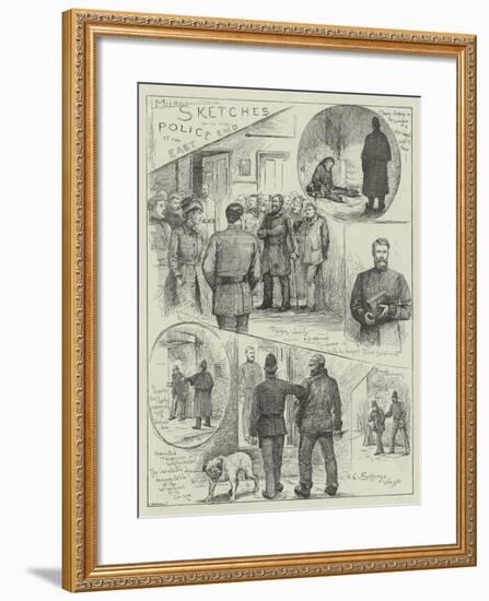 Sketches with the Police at the East End-Henry Charles Seppings Wright-Framed Giclee Print
