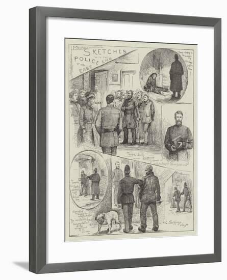 Sketches with the Police at the East End-Henry Charles Seppings Wright-Framed Giclee Print