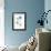 Sketchy Blue I-null-Framed Art Print displayed on a wall