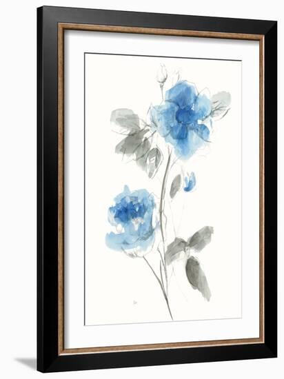 Sketchy Blue I-null-Framed Art Print