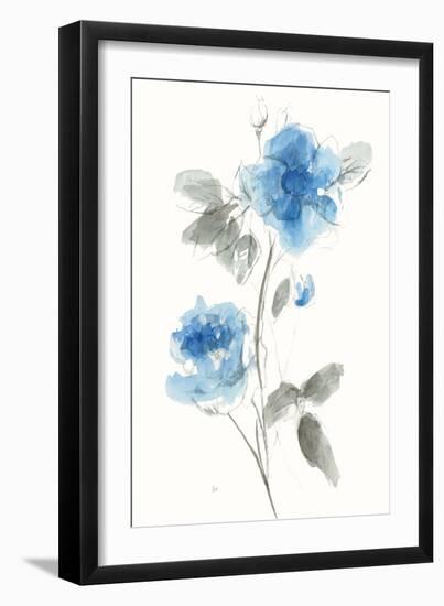 Sketchy Blue I-null-Framed Art Print