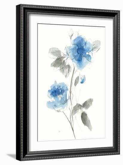 Sketchy Blue I-null-Framed Art Print