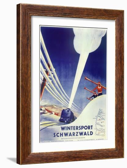 Ski 10-Vintage Apple Collection-Framed Giclee Print