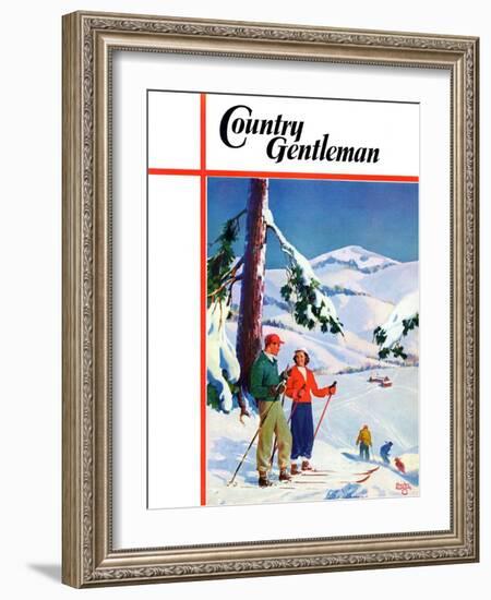 "Ski Break," Country Gentleman Cover, January 1, 1939-Charles Hargens-Framed Giclee Print