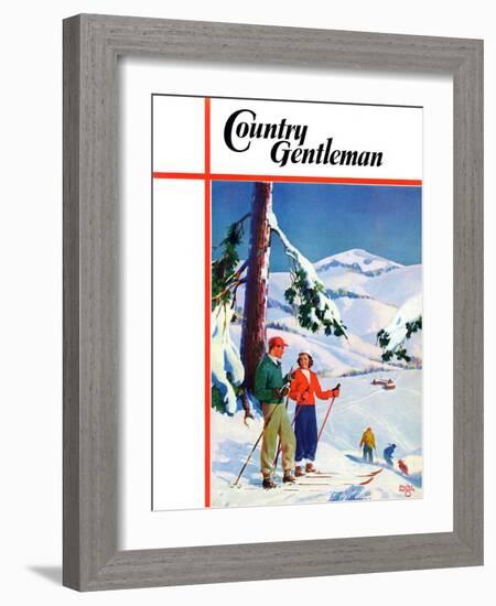 "Ski Break," Country Gentleman Cover, January 1, 1939-Charles Hargens-Framed Giclee Print