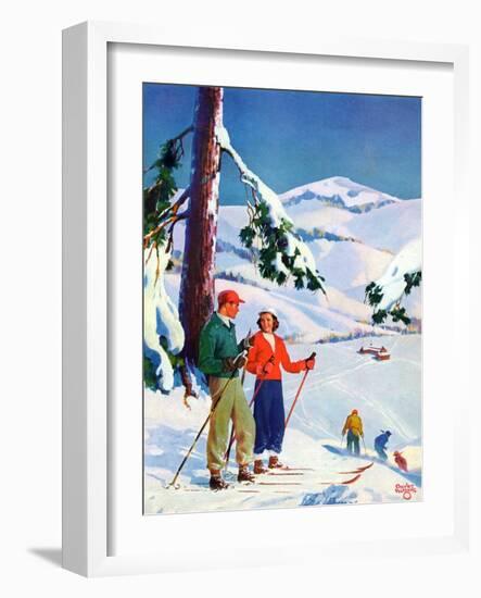"Ski Break,"January 1, 1939-Charles Hargens-Framed Giclee Print