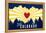 Ski Colorado - Heart and Treeline-Lantern Press-Framed Stretched Canvas