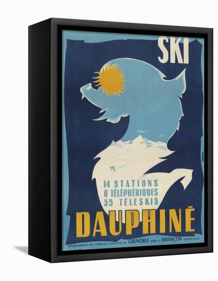 Ski Dauphine-Vintage Apple Collection-Framed Premier Image Canvas