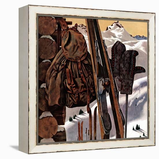 "Ski Equipment Still Life," February 3, 1945-John Atherton-Framed Premier Image Canvas