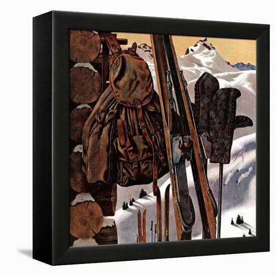 "Ski Equipment Still Life," February 3, 1945-John Atherton-Framed Premier Image Canvas