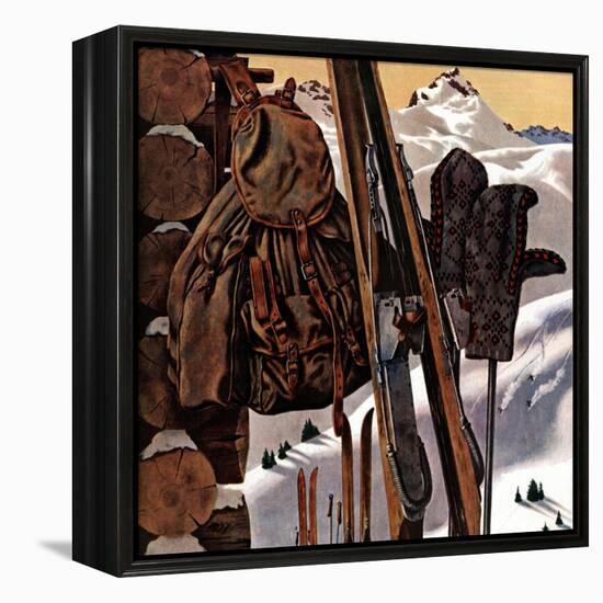 "Ski Equipment Still Life," February 3, 1945-John Atherton-Framed Premier Image Canvas