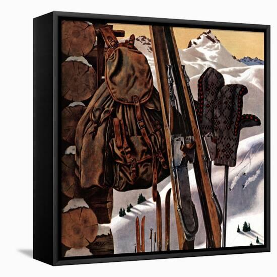 "Ski Equipment Still Life," February 3, 1945-John Atherton-Framed Premier Image Canvas
