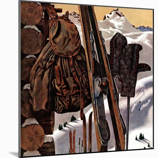 "Ski Equipment Still Life," February 3, 1945-John Atherton-Mounted Giclee Print