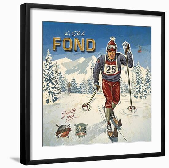 Ski fond-Bruno Pozzo-Framed Art Print