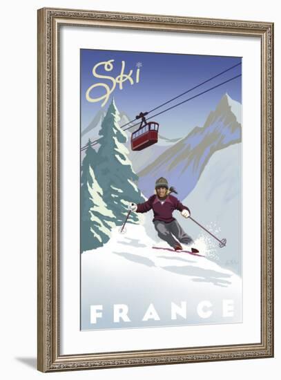 Ski France-Kem Mcnair-Framed Art Print