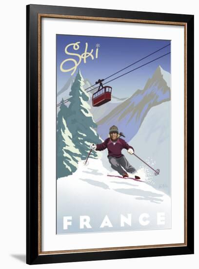 Ski France-Kem Mcnair-Framed Art Print