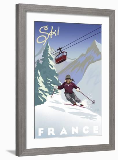 Ski France-Kem Mcnair-Framed Art Print
