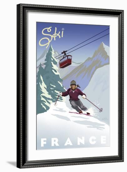 Ski France-Kem Mcnair-Framed Art Print