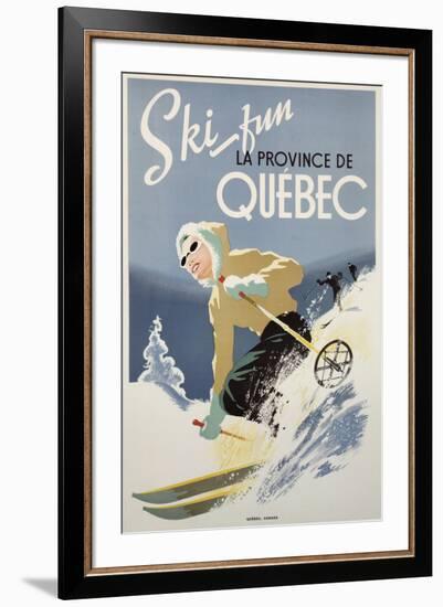 Ski Fun la Province de Quebec, 1948-null-Framed Art Print