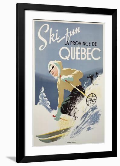 Ski Fun la Province de Quebec, 1948-null-Framed Art Print