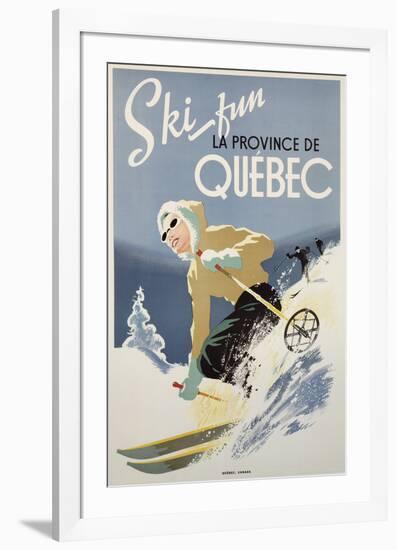 Ski Fun la Province de Quebec, 1948-null-Framed Art Print