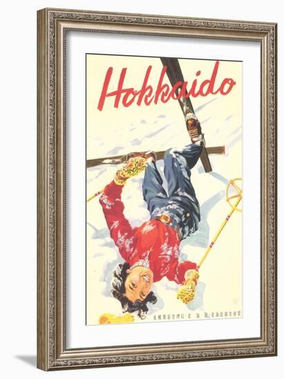 Ski Hokkaido Travel Poster-null-Framed Art Print